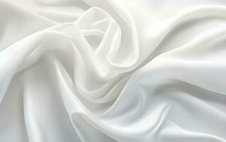 white silk fabric background Generative AI photo