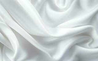 white satin fabric background Generative AI photo