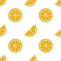 Orange seamless pattern on white background. vector