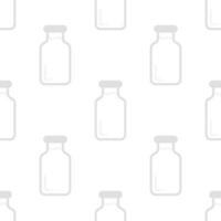 Bottle of milk seamless pattern on white background. vector