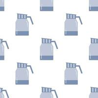 Kettle pot seamless pattern on white background. vector