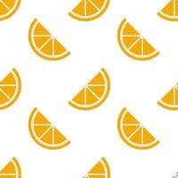 Orange seamless pattern on white background. vector