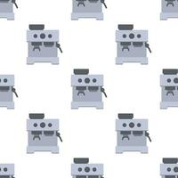 Coffee maker machine seamless pattern on white background. vector