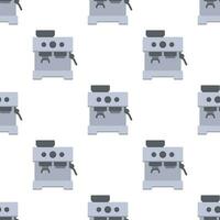 Coffee maker machine seamless pattern on white background. vector