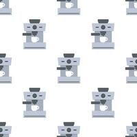 Coffee maker machine seamless pattern on white background. vector