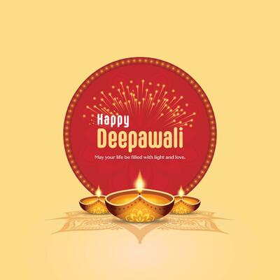Happy Deepawali festival vector design