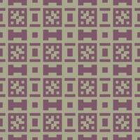 a pattern with squares and crosses on a light brown background vector