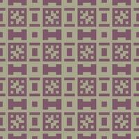 a pattern with squares and crosses on a light brown background vector