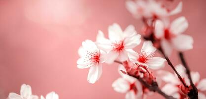 brillante antecedentes de Cereza flores naturaleza en Japón foto