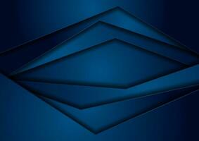 Abstract dark blue tech geometric corporate background vector