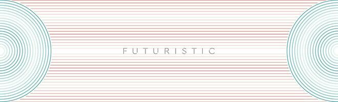 Minimal tech geometric background with red blue lines vector