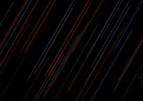 Blue red minimal lines abstract futuristic tech background vector