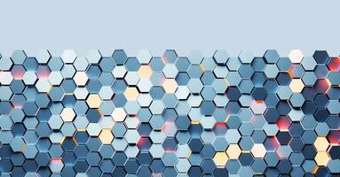 Hexagon pattern background. Modern technology and network concept photo