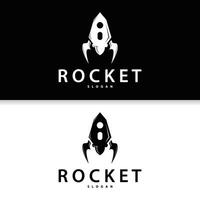 espacio cohete logo diseño, espacio vehículo tecnología vector, sencillo templet moderno ilustración vector