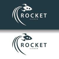 Space Rocket Logo Design, Space Vehicle Technology Vector, Simple Templet Modern Illustration vector