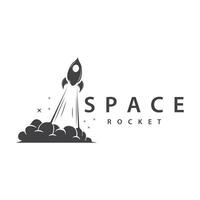 Space Rocket Logo Design, Space Vehicle Technology Vector, Simple Templet Modern Illustration vector