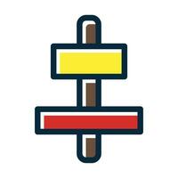 Horizontal Align Vector Thick Line Filled Dark Colors Icons For Personal And Commercial Use.