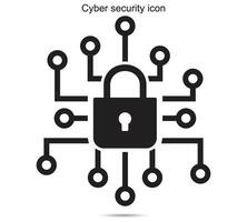 Cyber security icon vector