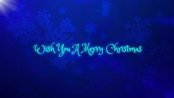 Blue merry Christmas bokeh graphic background for Holiday Christmas commercial or presentation use animation video