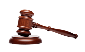 Gavel isolated on transparent background. PNG file, cut out. AI Generated