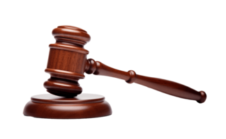 Gavel isolated on transparent background. PNG file, cut out. AI Generated