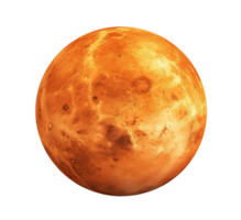 Venus planet isolated on transparent background. PNG file, cut out. AI Generated