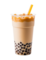 Bubble tea isolated on transparent background. PNG file, cut out. AI Generated