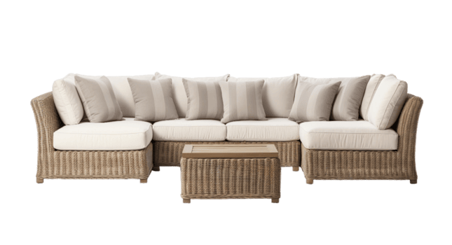 al aire libre en corte sofá aislado en transparente antecedentes. png archivo, cortar afuera. ai generado