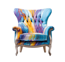 Accent chair isolated on transparent background. PNG file, cut out. AI Generated