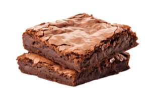 Brownie isolated on transparent background. PNG file, cut out. AI Generated