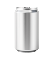 330 ml aluminum drink can isolated on transparent background. PNG file, cut out. AI Generated