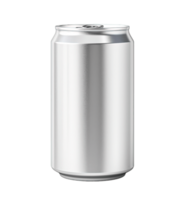 330 ml aluminum drink can isolated on transparent background. PNG file, cut out. AI Generated