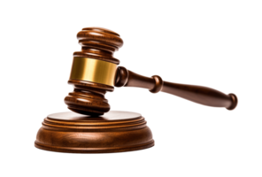 Gavel isolated on transparent background. PNG file, cut out. AI Generated