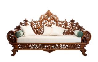 Daybed isolated on transparent background. PNG file, cut out. AI Generated