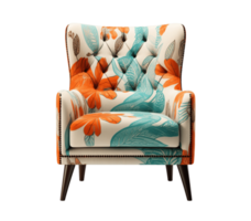 Accent chair isolated on transparent background. PNG file, cut out. AI Generated
