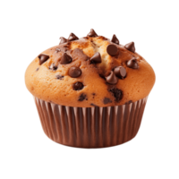 chocola muffin taart geïsoleerd Aan transparant achtergrond. PNG het dossier, besnoeiing uit. ai gegenereerd