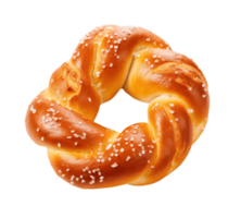 Pretzel isolated on transparent background. PNG file, cut out. AI Generated