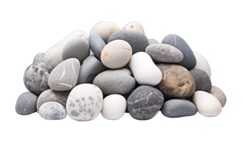 Stone isolated on transparent background. PNG file, cut out. AI Generated