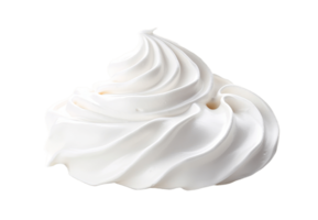 Whipped cream isolated on transparent background. PNG file, cut out. AI Generated