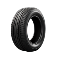 Black tire isolated on transparent background. PNG file, cut out. AI Generated