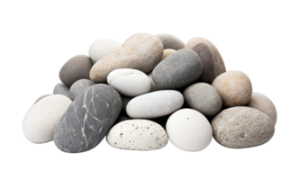 Stone isolated on transparent background. PNG file, cut out. AI Generated