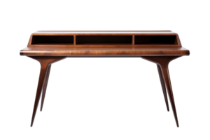 Writing desk isolated on transparent background. PNG file, cut out. AI Generated