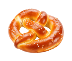 Pretzel isolated on transparent background. PNG file, cut out. AI Generated