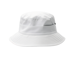 blanco Cubeta sombrero aislado en transparente antecedentes. png archivo, cortar afuera. ai generado