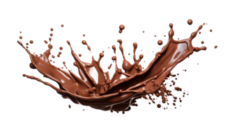 chocolate respingo isolado em transparente fundo. png arquivo, cortar fora. ai gerado