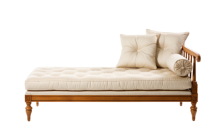 Daybed isolated on transparent background. PNG file, cut out. AI Generated