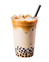 Bubble tea isolated on transparent background. PNG file, cut out. AI Generated