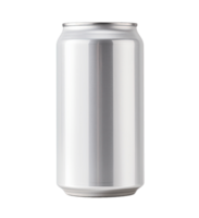 330 ml aluminum drink can isolated on transparent background. PNG file, cut out. AI Generated