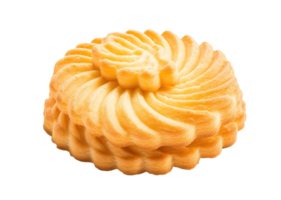 Butter biscuit isolated on transparent background. PNG file, cut out. AI Generated