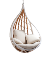 Hanging chair isolated on transparent background. PNG file, cut out. AI Generated